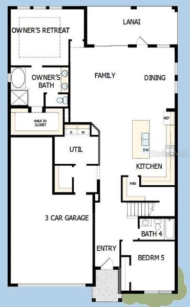 2D floor plan layout of this home in The Peninsula at Rhodine Lake, Riverview, FL (Image 4). 2D floor plan layout of this home in The Peninsula at Rhodine Lake, Riverview, FL (Image 4).