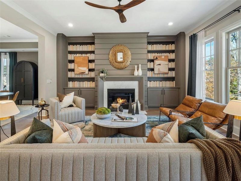 Furnished interior view inside a new home in , Suwanee (Image 9).