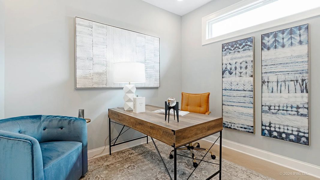 Furnished interior view inside a new home in The Courtyards at Bailey Farm, Dacula (Image 29).