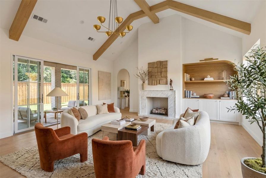 Furnished interior view inside a new home in , Dallas (Image 23).
