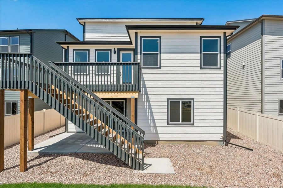 Exterior details and patio area of a home in Trails at Aspen Ridge-3, Colorado Springs (Image 3).