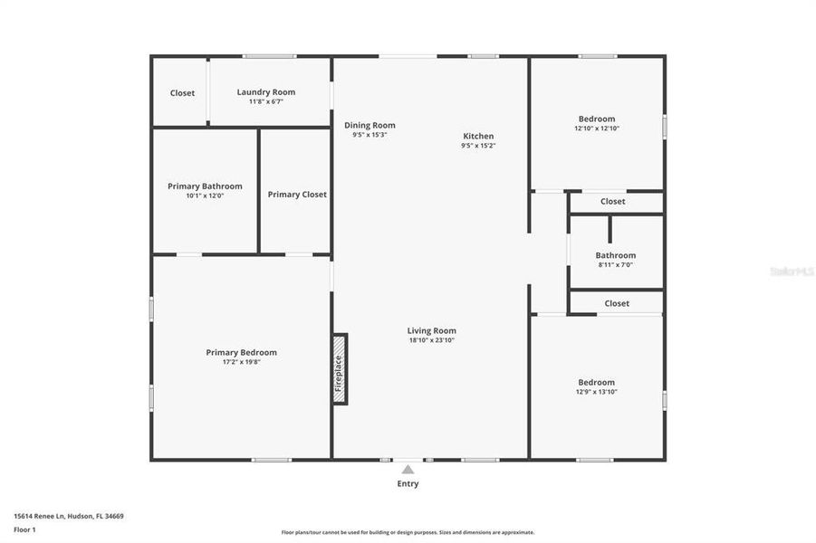 2D floor plan layout of this home in , Hudson, FL (Image 3).