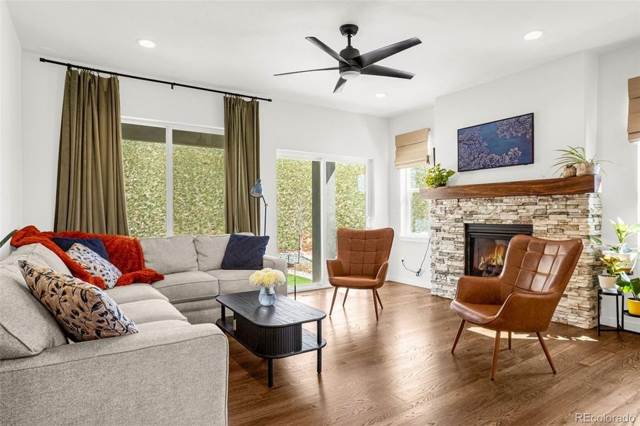 Furnished interior view inside a new home in , Monument (Image 9).