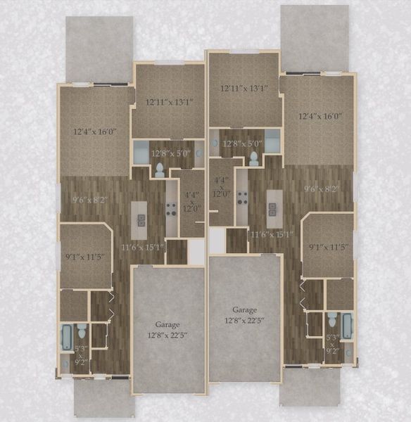 2D floor plan layout for the The Rio Blanco by Aspen Homes in Wilson Commons, Loveland, CO (Image 4).