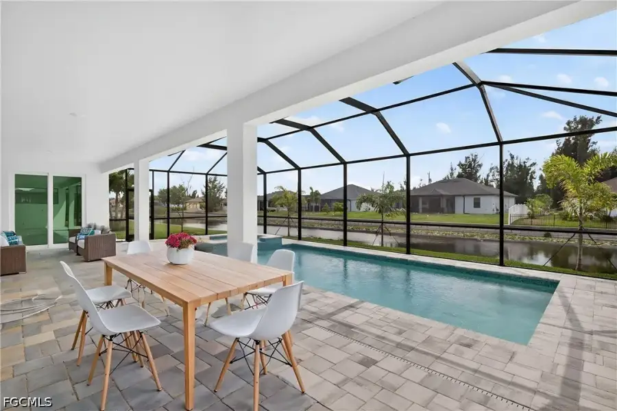 Exterior details and patio area of a home in Cape Coral, Cape Coral (Image 3).