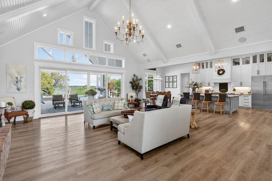 This home was designed with entertaining in mind. Spacious, bright, and thoughtfully laid out. This grand room is simply stunning.