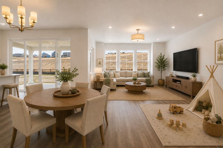 Furnished interior view inside a new home in The Town Collection at Independence, Elizabeth (Image 8).