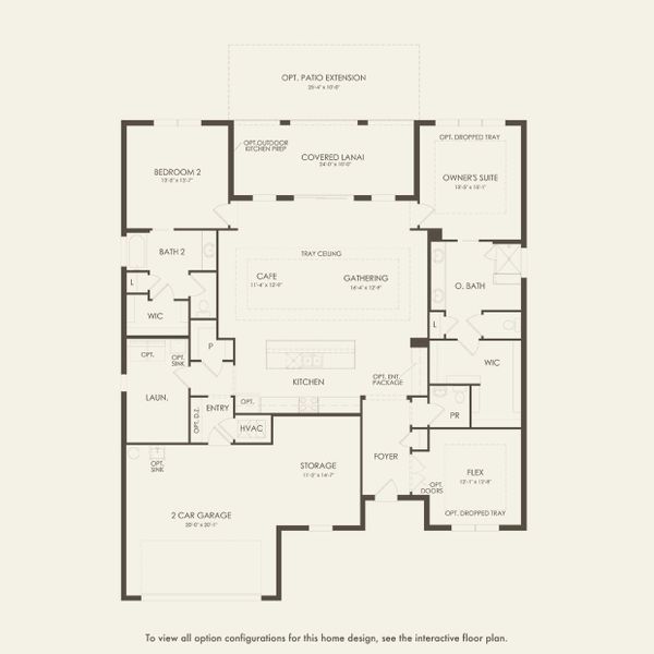 2D floor plan layout for the Stardom by Del Webb in Del Webb Sunbridge, St. Cloud, FL (Image 3).