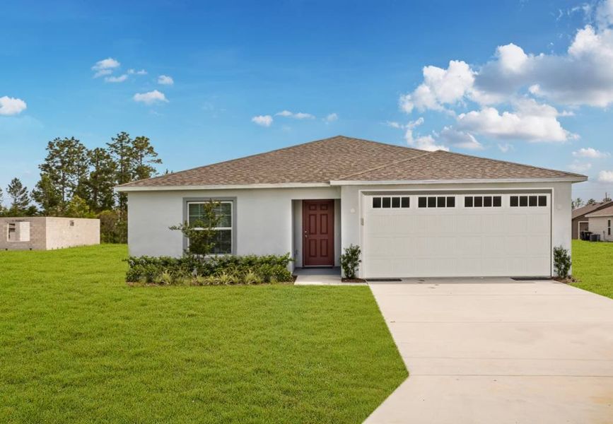 Representative exterior photo of a completed home built from the Miramar by Maronda Homes in Inverness, Inverness, FL (Image 20). Representative exterior photo of a completed home built from the Miramar by Maronda Homes in Inverness, Inverness, FL (Image 20).