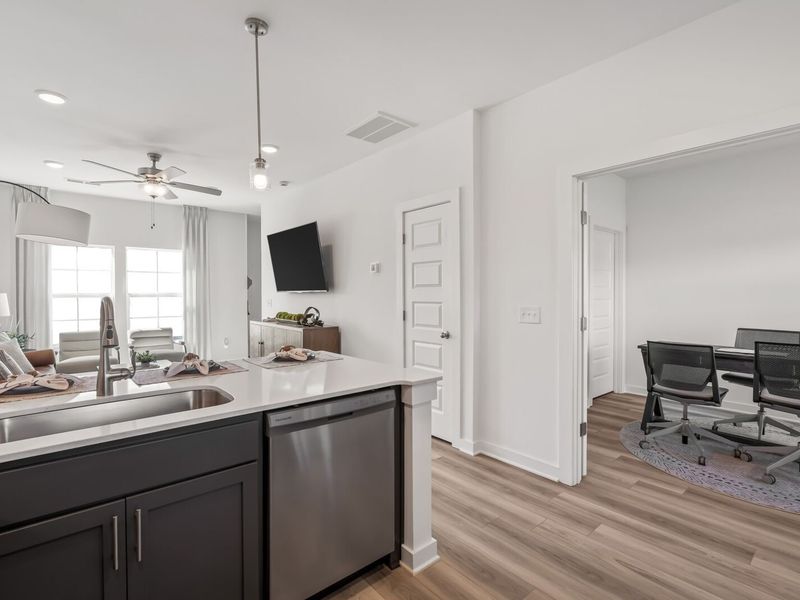 Furnished interior view inside a new home in The Towns at Red River, Gallatin (Image 20). Furnished interior view inside a new home in The Towns at Red River, Gallatin (Image 20).