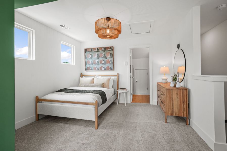 Representative furnished interior of a home built from the Evans by Pulte Homes in West End Heights, Charlotte (Image 17).