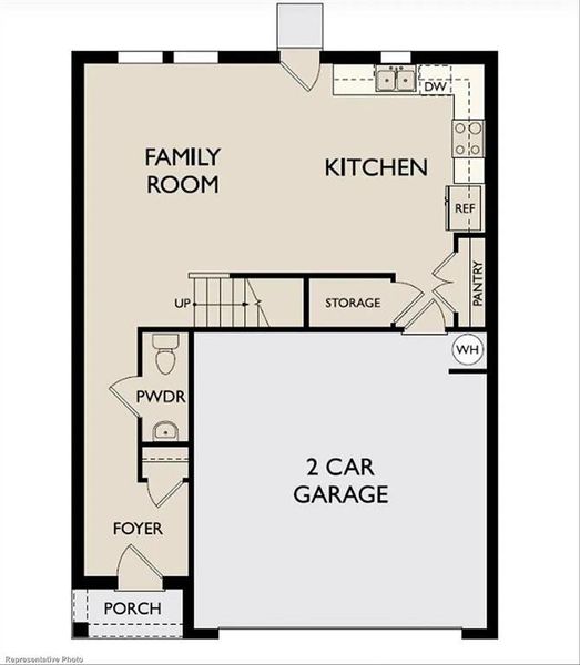 2D floor plan layout of this home in Meadow Park, Melissa, TX (Image 3).