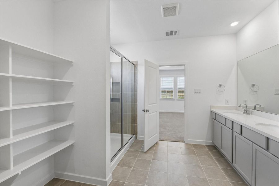 Furnished interior view inside a new home in Bridge Creek 45s and 50s, Cypress (Image 18).