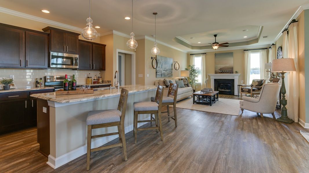 Representative furnished interior of a home built from the The Shorebreak by Chesapeake Homes in Bridgewater - Shorehaven Village, Little River (Image 7).