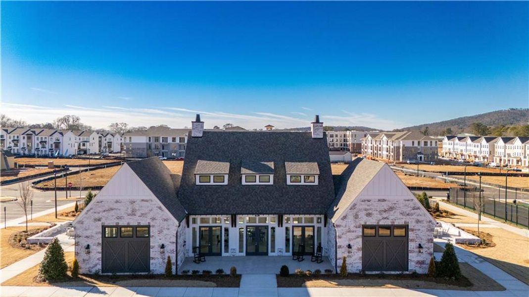 Front exterior of a new home in Promenade at Sawnee Village, Cumming, GA, highlighting curb appeal (Image 31).