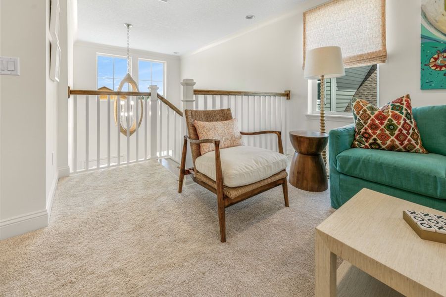 Representative furnished interior of a home built from the Miramar by Riverside Homes in Mariposa at EverRange, Jacksonville (Image 44).