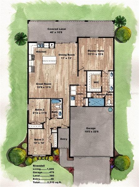 2D floor plan layout of this home in , Ocala, FL (Image 5). 2D floor plan layout of this home in , Ocala, FL (Image 5).