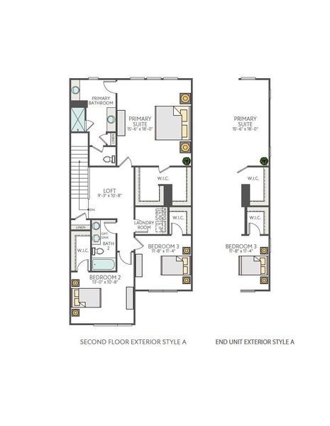 2D floor plan layout for the Ellis by Tri Pointe Homes in Summit At Homestead, Chapel Hill, NC (Image 5).
