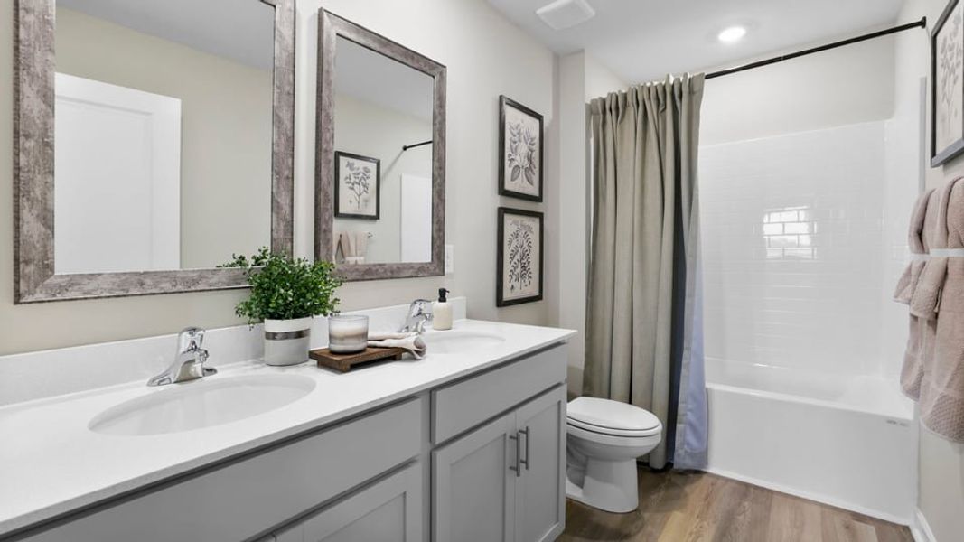 Furnished interior view inside a new home in Cloverdale Hills, Piedmont (Image 30). Furnished interior view inside a new home in Cloverdale Hills, Piedmont (Image 30).