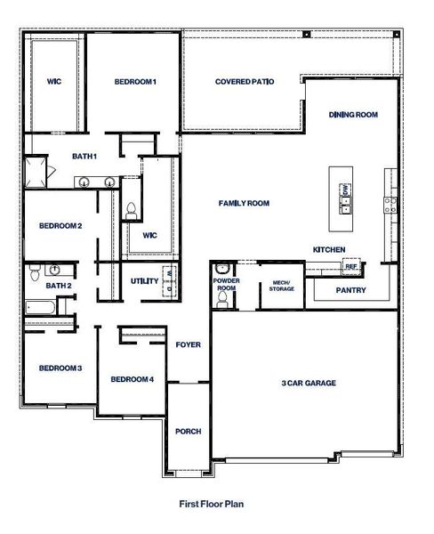 2D floor plan layout of this home in Riverside Estates, Mont Belvieu, TX (Image 2). 2D floor plan layout of this home in Riverside Estates, Mont Belvieu, TX (Image 2).