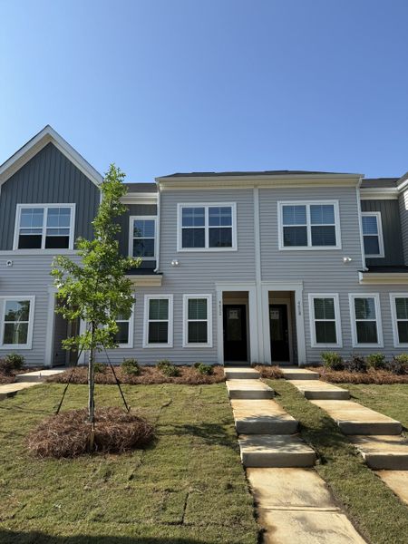 Front exterior of a new home in Lakeview Village, Charlotte, NC, highlighting curb appeal (Image 1). Front exterior of a new home in Lakeview Village, Charlotte, NC, highlighting curb appeal (Image 1).