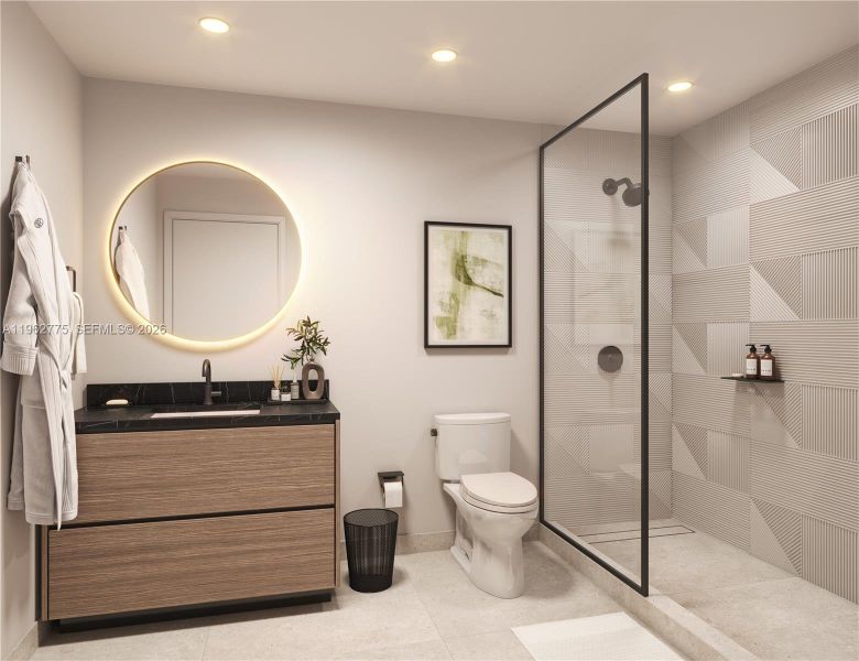 Furnished interior view inside a new home in , North Miami Beach (Image 4).