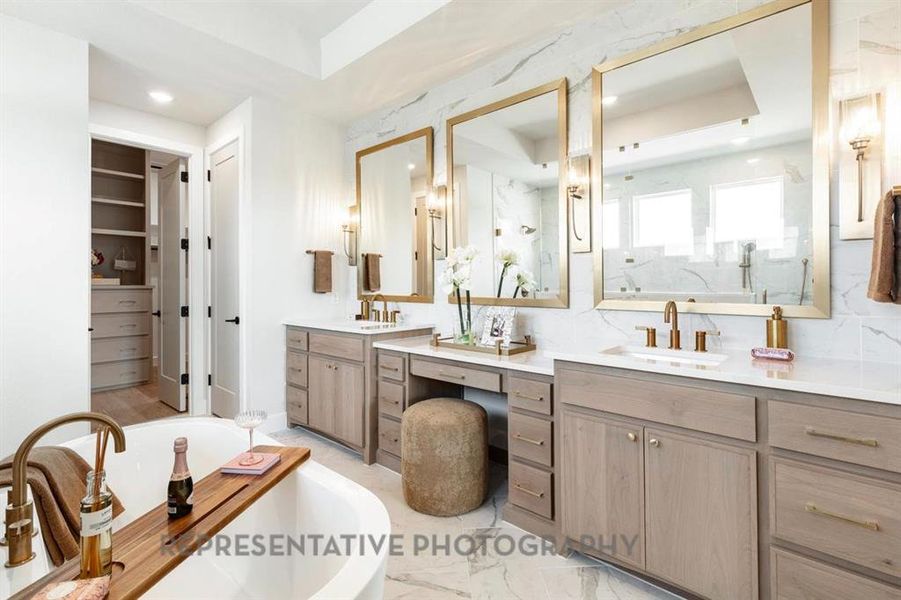 Furnished interior view inside a new home in Star Trail, Prosper (Image 9).