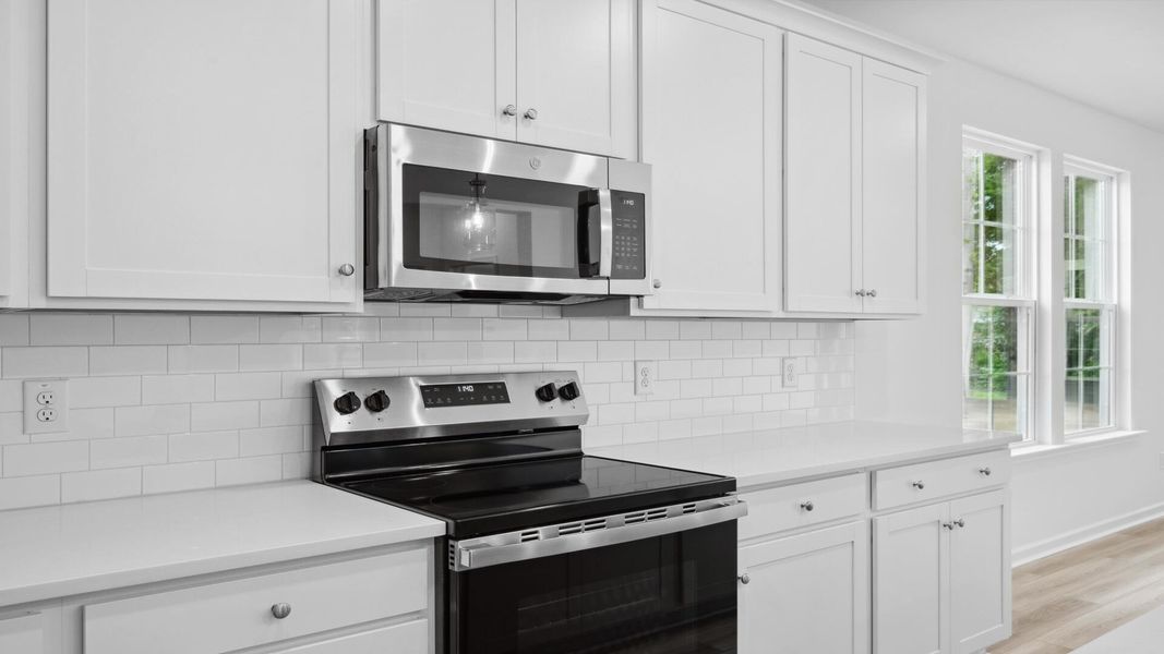 Furnished interior view inside a new home in Creekside at Andrews, Summerville (Image 7). Furnished interior view inside a new home in Creekside at Andrews, Summerville (Image 7).