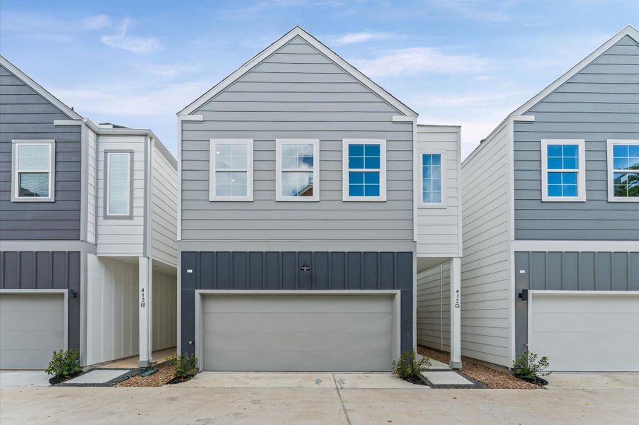 This intimate gated community of ten homes showcases a cohesive collection of two-story homes, each thoughtfully designed with a private backyard and a functional layout that places the living, kitchen, and dining areas on the first floor for easy entertaining and everyday flow. Upstairs, all bedrooms offer privacy and quiet, ideal for restful retreats. The secure entry and shared spaces create a sense of exclusivity and neighborhood charm.