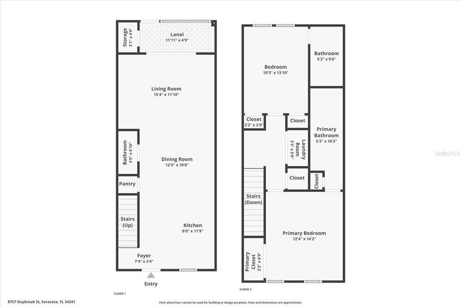 2D floor plan layout of this home in , Sarasota, FL (Image 6).