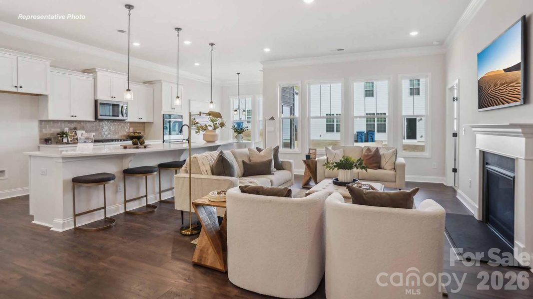 Furnished interior view inside a new home in Sanctuary at Southgate, Indian Trail (Image 22). Furnished interior view inside a new home in Sanctuary at Southgate, Indian Trail (Image 22).