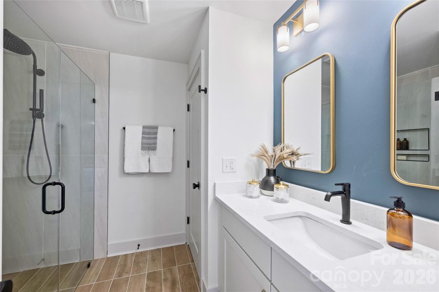 Primary Bath, Representative when complete Primary Bath, Representative when complete