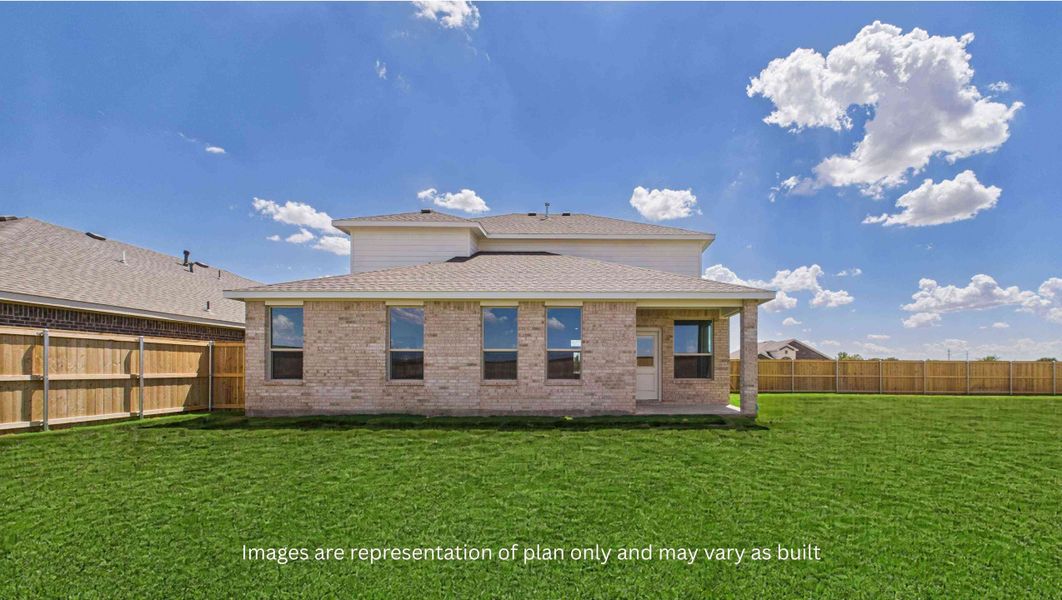 Representative exterior details of a home built from the The RedRock by D.R. Horton in Westmont, Lubbock (Image 4).