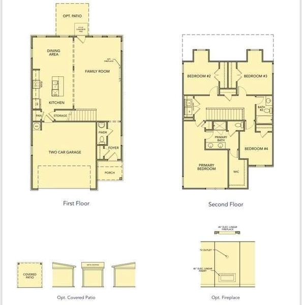 2D floor plan layout of this home in The View at Groover's Lake, Lithia Springs, GA (Image 6). 2D floor plan layout of this home in The View at Groover's Lake, Lithia Springs, GA (Image 6).