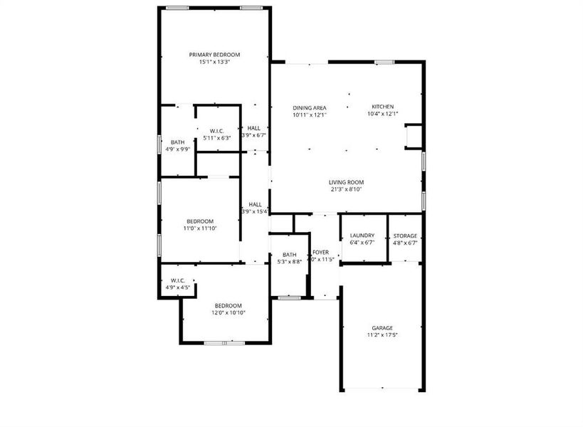 2D floor plan layout of this home in , Sulphur Springs, TX (Image 5).