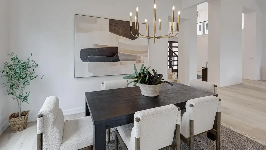 Representative furnished interior of a home built from the 4296W by Perry Homes in Evergreen, Conroe (Image 6).