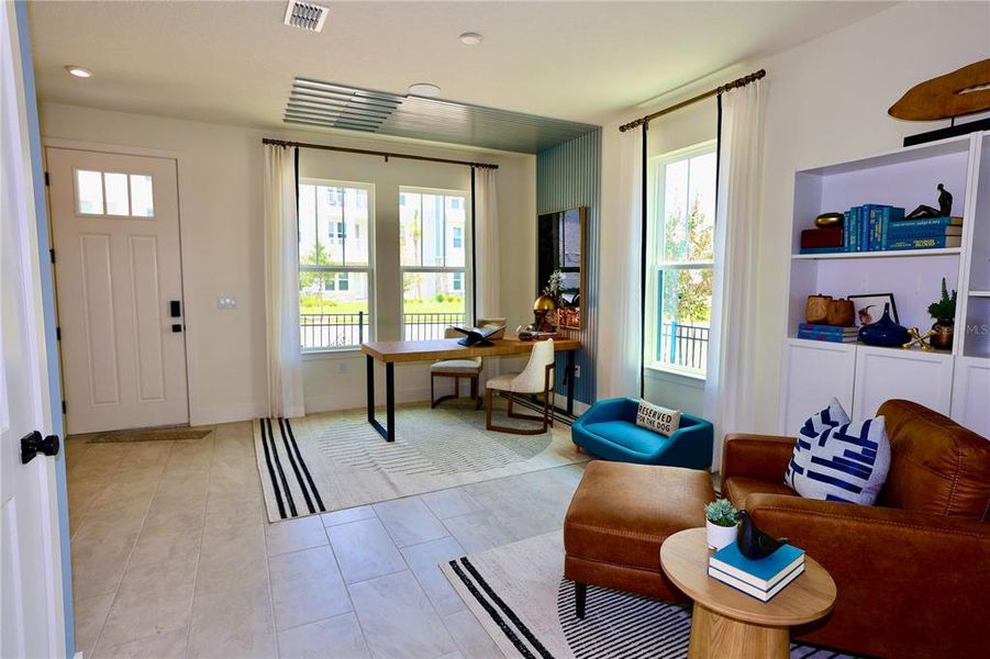 Furnished interior view inside a new home in Parkview at Hamlin, Winter Garden (Image 7).