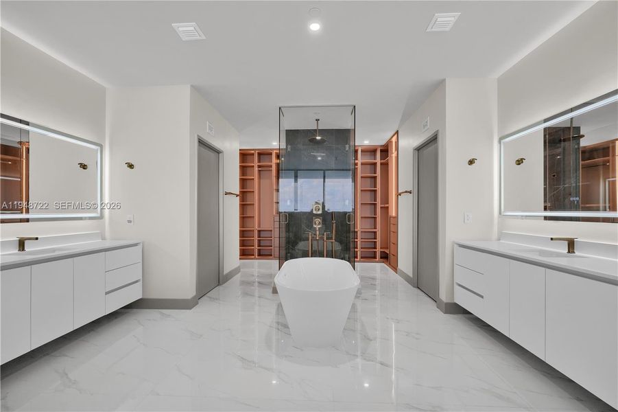 Furnished interior view inside a new home in , Miami (Image 16).