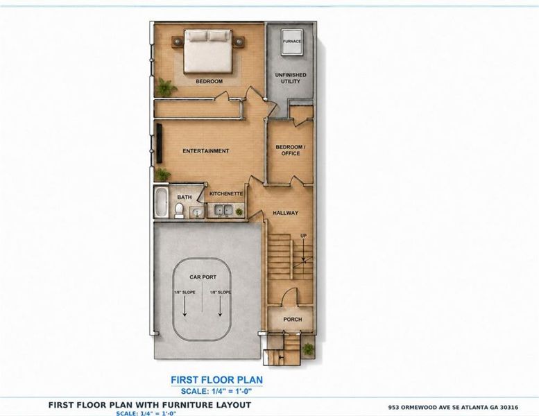 2D floor plan layout of this home in , Atlanta, GA (Image 7).