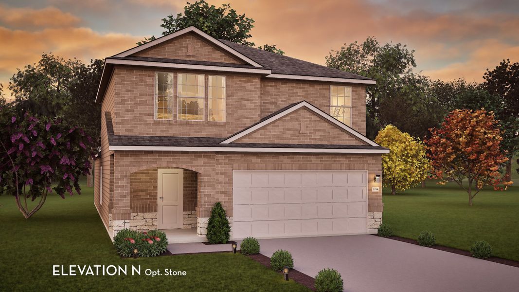 Representative exterior photo of a completed home built from the Ash by CastleRock Communities in Colony at Pinehurst, Pinehurst, TX (Image 20).