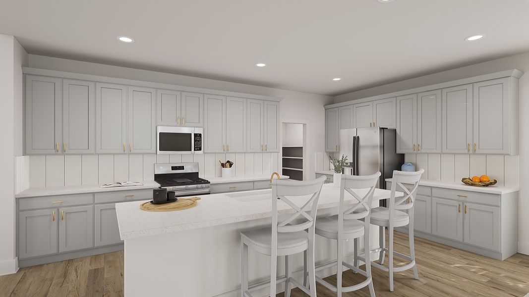 Representative furnished interior of a home built from the Juniper by Tri Pointe Homes in Landmark, Denton (Image 12).