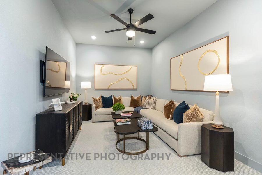 Furnished interior view inside a new home in Cross Creek West, Fulshear (Image 5). Furnished interior view inside a new home in Cross Creek West, Fulshear (Image 5).