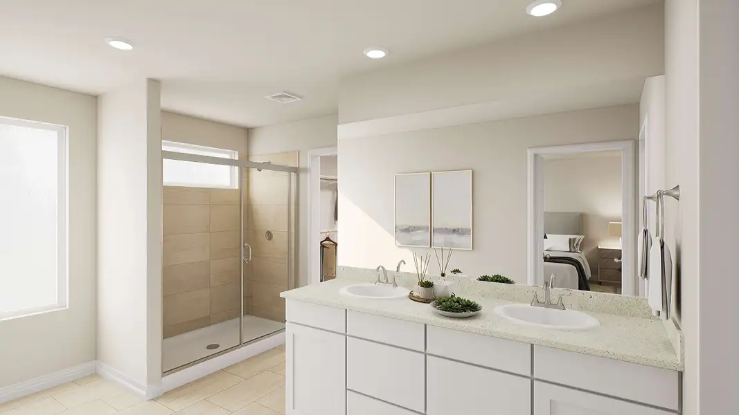 Furnished interior view inside a new home in Mason Woods, Cypress (Image 7).