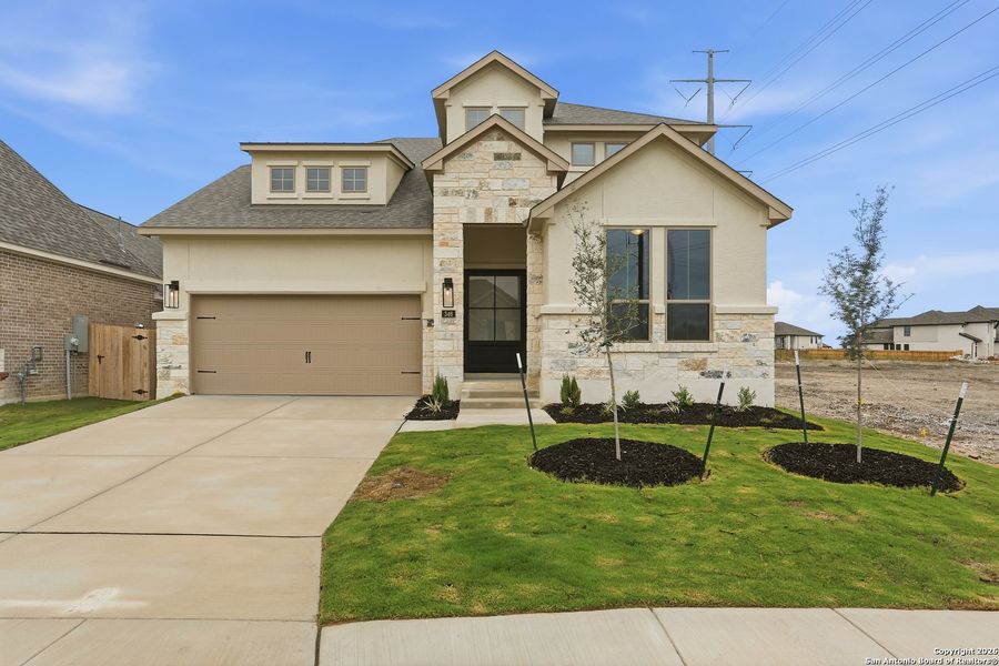 Front exterior of a new home in Haby Hill 50s, San Antonio, TX, highlighting curb appeal (Image 29).