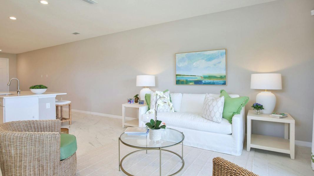 Furnished interior view inside a new home in Palm Grove Real Estate and Homes for Sale in Lakewood Ranch, FL - Neal Communities, Lakewood Ranch (Image 19).