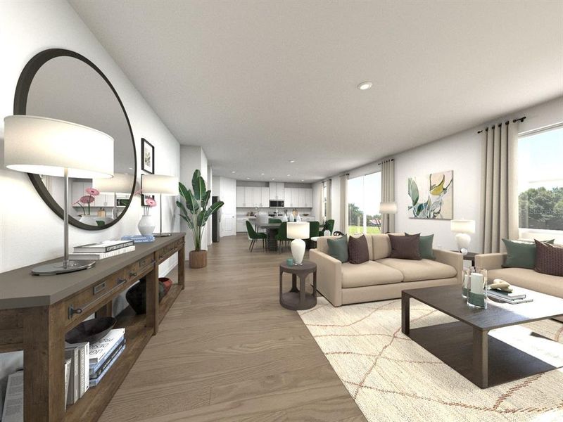 Furnished interior view inside a new home in Coasterra - Reserve Series, Palmetto (Image 3). Furnished interior view inside a new home in Coasterra - Reserve Series, Palmetto (Image 3).