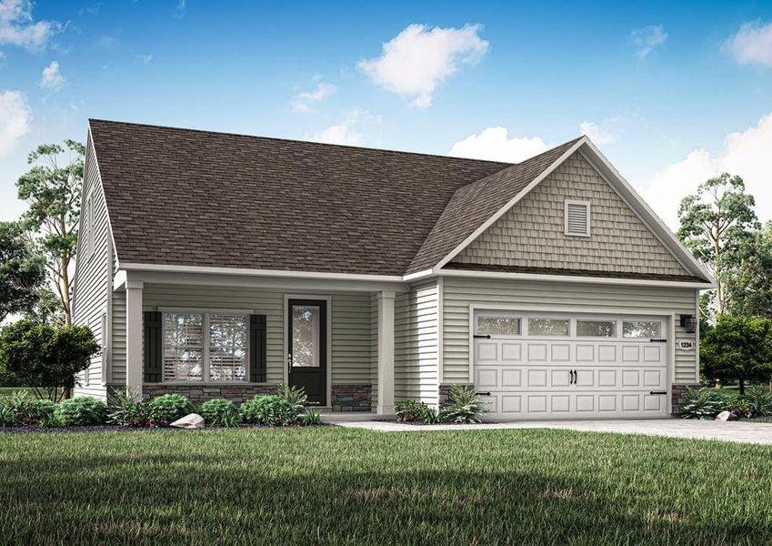 The Birch by LGI Homes boasts a spacious two-car garage.