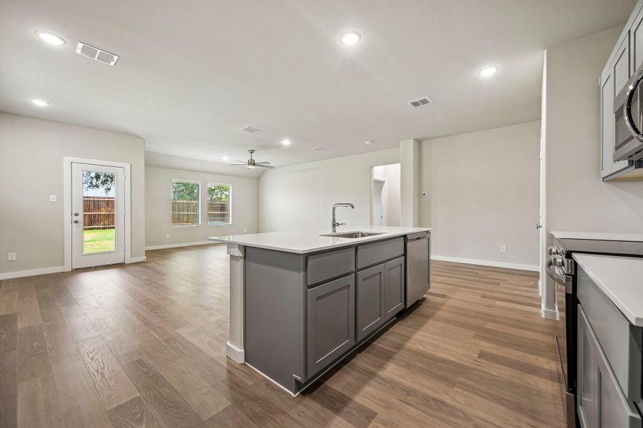 Open Concept in the Harrison home plan by Trophy Signature Homes