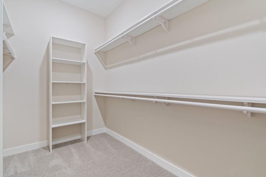 Walk in closet with light carpet Walk in closet with light carpet