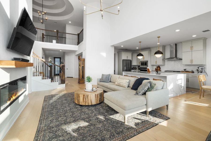 Furnished interior view inside a new home in Sweetwater - 60', Austin (Image 5).